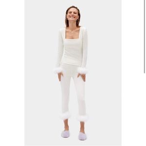 Sleeper Weekend Chic Set with Leggings in White. Brand new never worn with tags